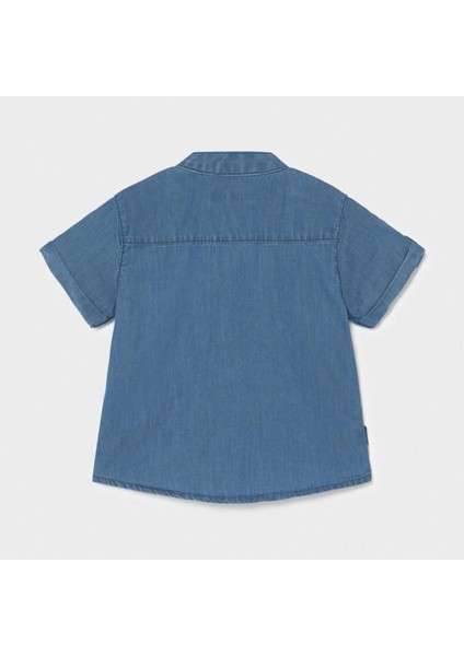 Erkek Bebek Kısa Kol Denim Gömlek 1116 modelleri