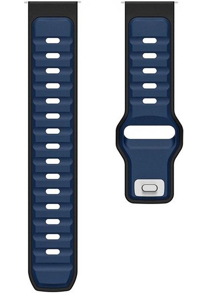 Huawei Watch Gt 2 Pro Uyumlu Kordon Kayış Silikon 22/135KRD Lacivert Siyah