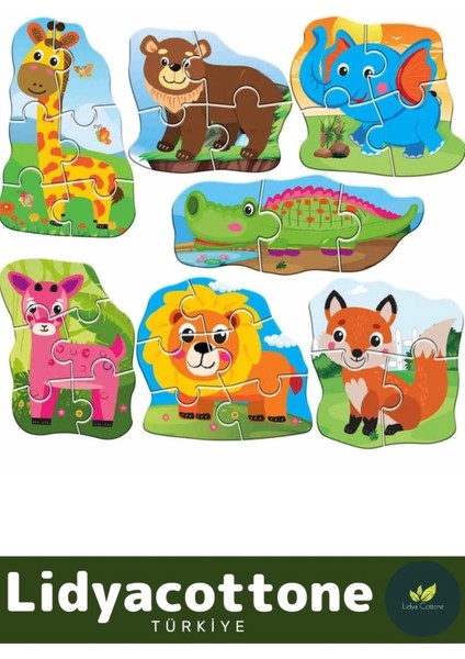 Premium Zeka Geliştirici Eğitici Öğretici Eğlendirici El Göz Koordinasyonu My Best Puzzle Hayvanlar fiyatları