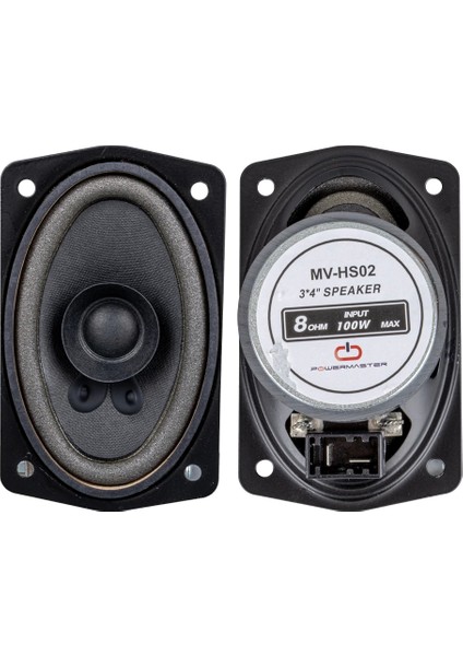 3x4 7.5X10 cm 8 Ohm Max 100 Watt Oval Oto Hoparlör