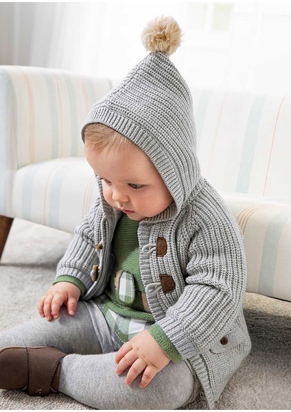 Erkek Bebek Sıcak Astarlı Dokuma Hırka 2367