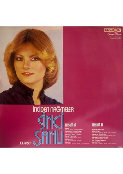 Inci Sanlı ‎– Inciden Nağmeler 1980LER Alman Baskı Lp