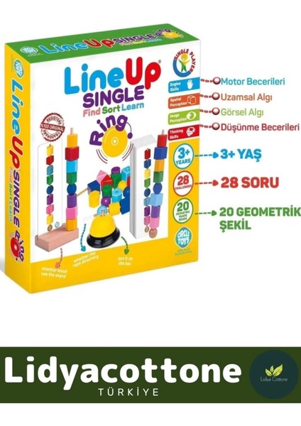 Premium Zeka Geliştirici Öğretici Lineup Single Ring Bul Sırala Ögren Tek Oyuncu Zilli Oyun