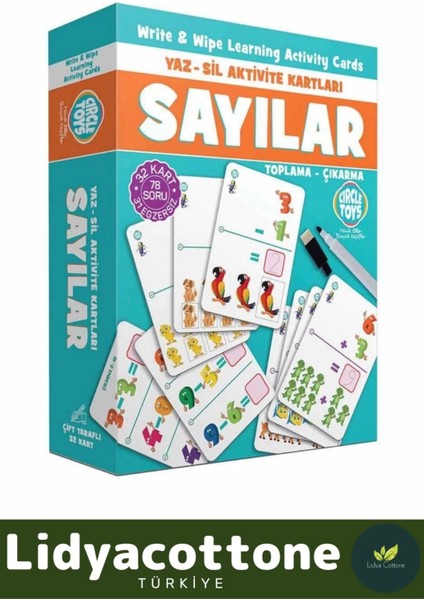Zeka Geliştirici Eğitici El Göz Koordinasyon Matematik Sayılar Yaz Sil Aktivite Kartları Puzzle modelleri