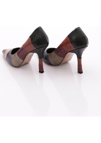 5073 Kadin Sivri Burun Parmak Dekolteli Yüksek Topuklu Ayakkabi modelleri
