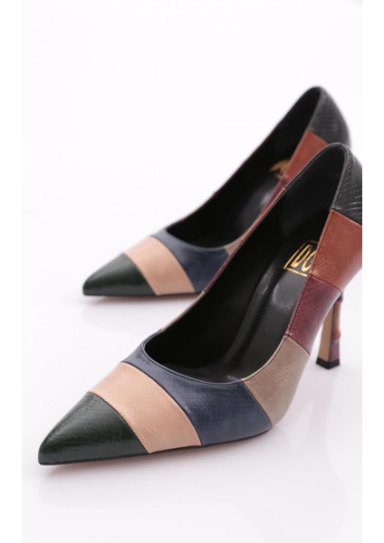 5073 Kadin Sivri Burun Parmak Dekolteli Yüksek Topuklu Ayakkabi fırsatları
