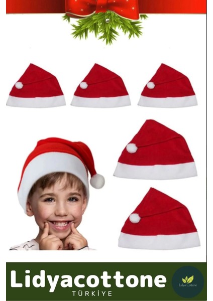 Noel Baba Şapkası Ucu Ponponlu Yıkanabilir Çocuk Yetişkin Yılbaşı Kostüm %100 Polar Şapka 1 Adet fiyatları