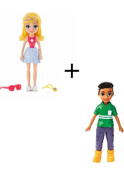 Polly Pocket ve Arkadaşları Nicolas (Erkek) + Polly (Kız) 2'li Set FWY19