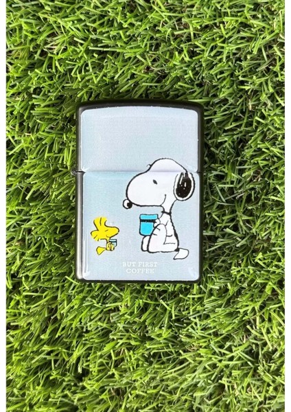 Snoopy Benzinli Metal Çakmak Damla Sticker