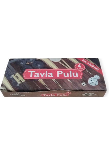 Plastik Tavla Pulu No:4 (3,5x3,5cm) Zar Hediyeli