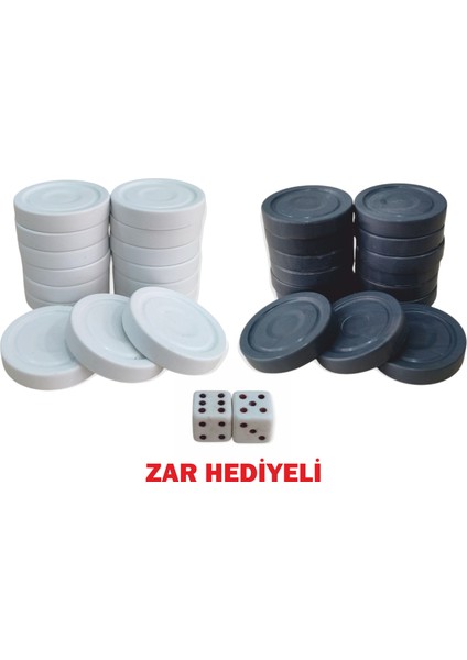 Plastik Tavla Pulu No:4 (3,5x3,5cm) Zar Hediyeli fiyatları