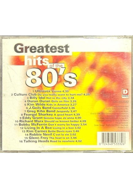 CD Greatest Hits Of The 80's CD fiyatları