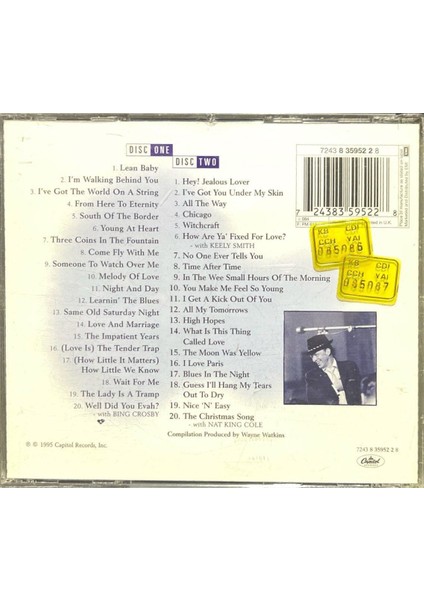 CD Frank Sinatra Sinatra 80TH All The Best Double CD fiyatları