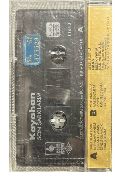 Kaset Kayahan Son Şarkılarım Kaset fiyatları