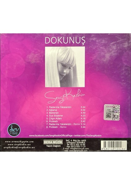 CD Sevgi Keskin Dokunuş CD