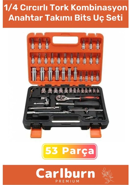 Özel Üretim Titanyum 1/4 Cırcırlı 53 Parça Lokma Tork Kombinasyon Anahtar Takımı Bits Uç Seti