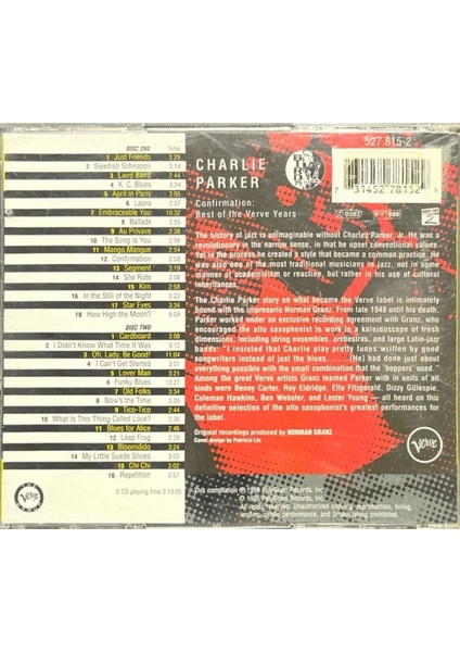 CD Charlie Parker Best Of The Verve Years Double CD fiyatları
