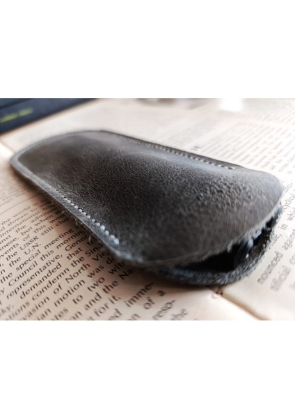 Crazy Hors Gerçek Deri Tamamen El Emeği Kalemlik Kalem Kutu 16,5 cm 6,9 cm Ebatlarında LD11