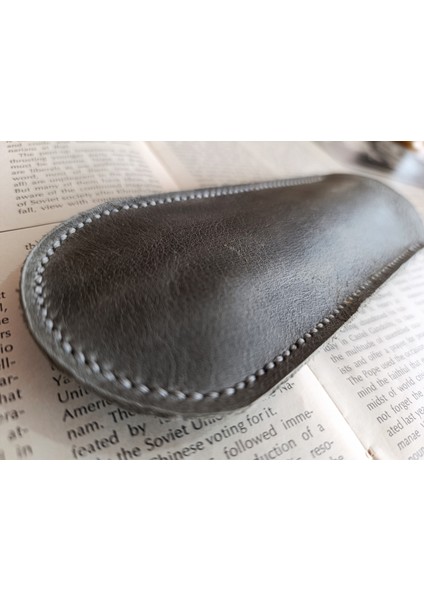 Crazy Hors Gerçek Deri Tamamen El Emeği Kalemlik Kalem Kutu 16,5 cm 6,9 cm Ebatlarında LD11 modelleri