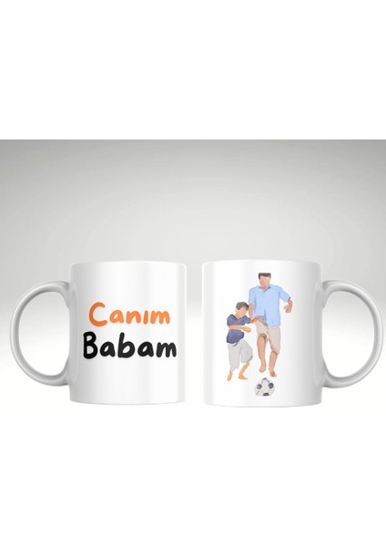 Canım Babam Top Oynuyor Kupa Baskı Bardak Babalar Günü