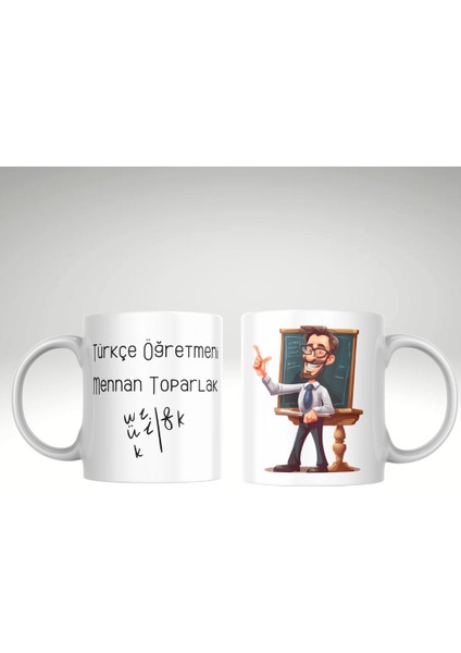 Türkçe Öğretmeni Erkek Baskı Kupa Bardak
