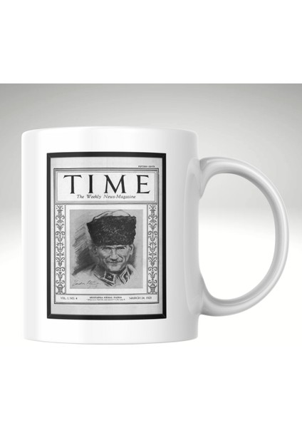 Time Degisi Atatürk Kapak Baskı Kupa Bardak