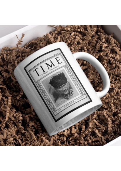 Time Degisi Atatürk Kapak Baskı Kupa Bardak