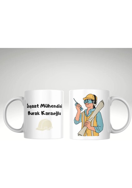 Inşaat Mühendisi Kadın Baskı Kupa Bardak