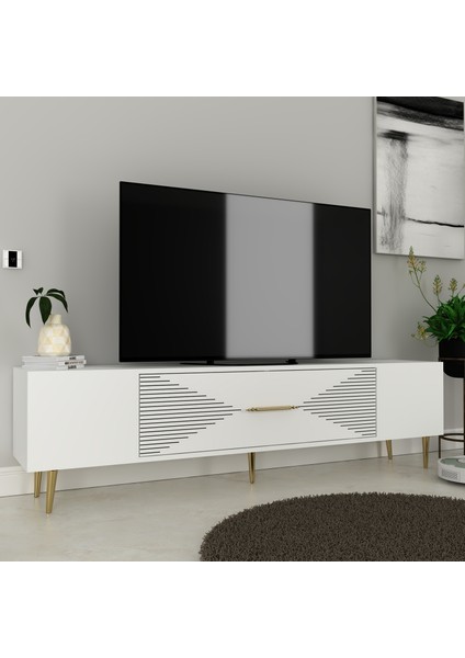 Motif Tv Sehpası Tv Ünitesi Beyazaltın