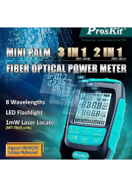 MT-7618 Fiber Optik Kablo Test Cihazı