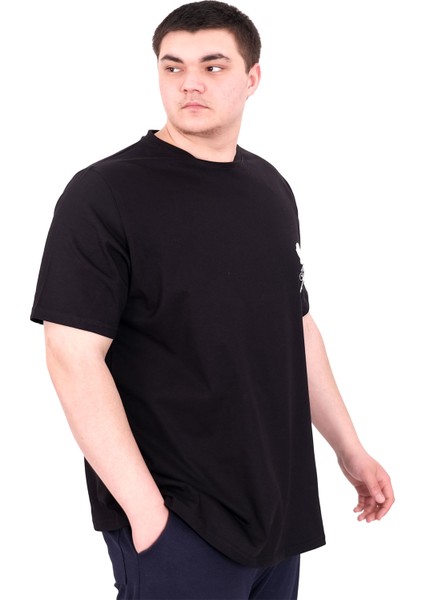 Mode Xl Büyük Beden Erkek T-Shirt Bisiklet Yaka Gorgeous U25022 Siyah fiyatları