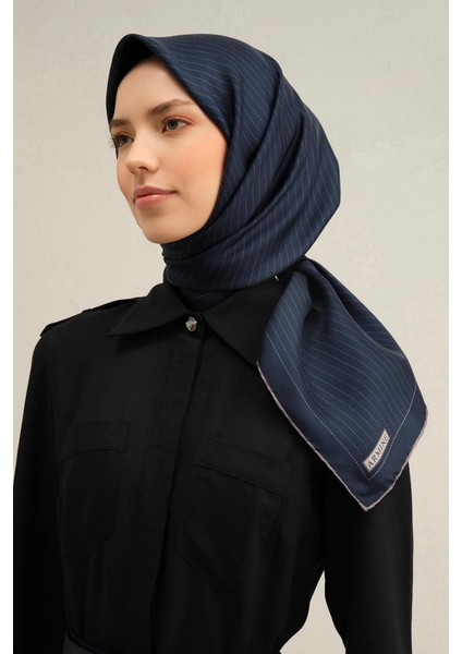 Armine Ipek Eşarp 2025 Yaz - 9348-80 Lacivert Twill