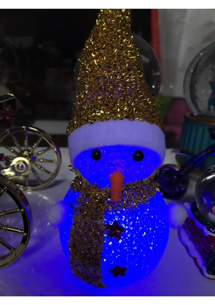 LED Işıklı Kardan Adam Yılbaşı Ağacı Süsleri Renk Değiştiren Kardan Adam LED Light Colors modelleri