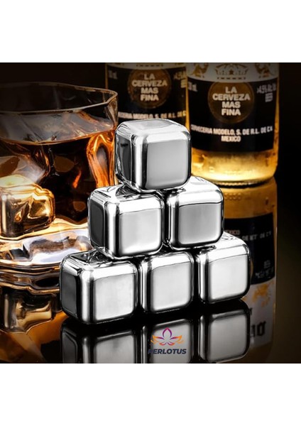 4’lü Paslanmaz Çelik Viski Taşı Sulandırmadan Soğutma Buz Küpleri fırsatları