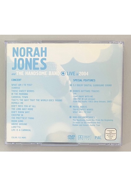 Norah Jones The Handsome Band Live In 2004 DVD (Orjinal Dönem Baskı)