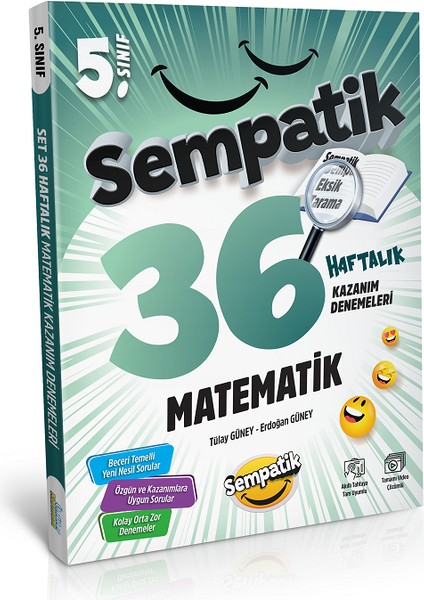5.sınıf Sempatik Matematik Soru Bankası +36 Haftalık Kazanım Denemeleri (Hediyeli) modelleri