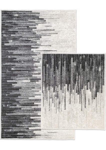 Dijital Baskılı Urban Desen 2'li Banyo Paspas Seti