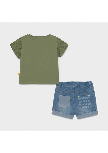 Erkek Bebek Denim ŞortT - Shirt2 Li Set