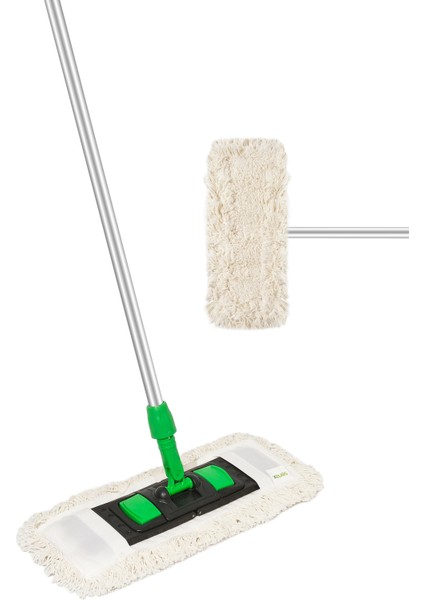 50 Cm Zincir Dikişli Nemli Mop – Orta Kalite, Püsküllü Mop Bezi, Pamuk-polyester