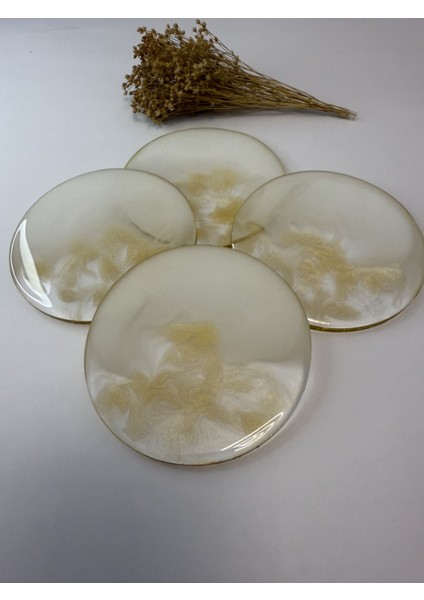 Epoksi Bardak Altlığı 4'lü SET(10CM x 10 Cm)