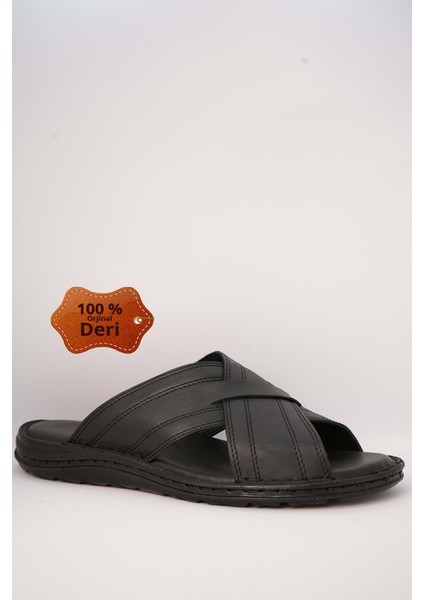 Kr.97 Anatomik Taban Içi Dışı Deri Erkek Terlik