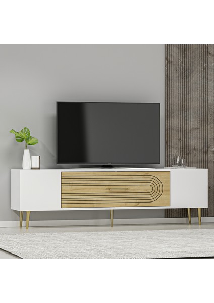 Camilla Tv Sehpası Tv Ünitesi Beyaz Safirmeşe Altın fiyatları