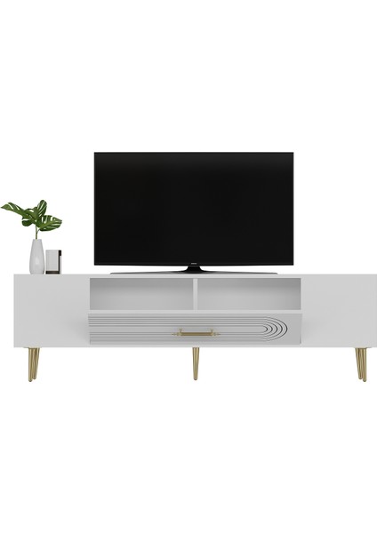 Camilla Tv Sehpası Tv Ünitesi Beyaz Altın modelleri