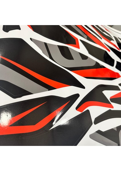 Cfmoto 250SR Kırmızı Desenli Parçalı Kaplama Sticker Etiket Modeli Kırmızı Gri Siyah fırsatları