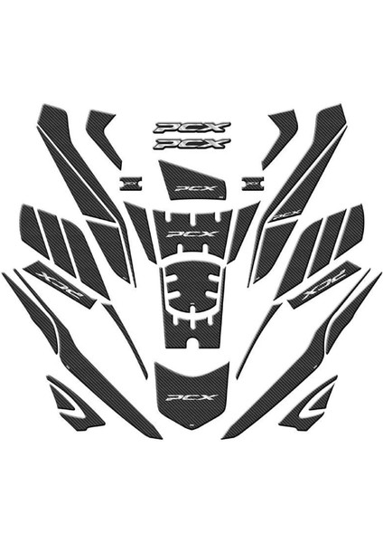 Honda Pcx 2025 Uyumlu Tankpad Karbon Full Takım Set
