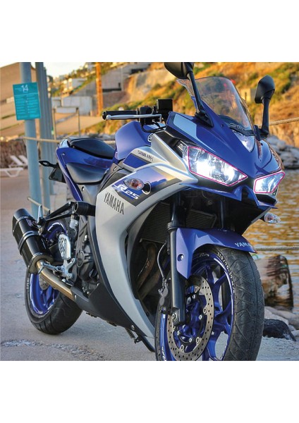 Yamaha YZF-R25 2015-2018 Far Koruma Şeffaf Folyo Kesim Hazır Kalıp