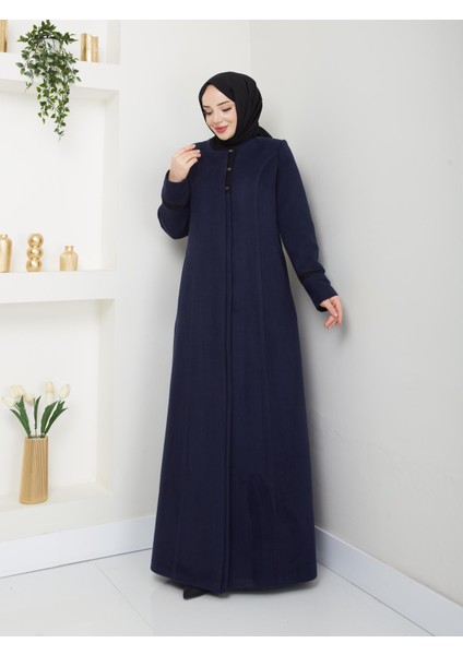 Kışlık Büyük Beden Tüylü Kaşe Pardesü 2123 modelleri