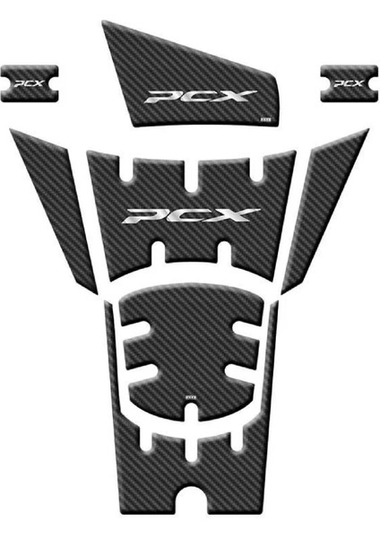 Honda Pcx 2025 Uymlu Karbon Orta Tankpad Koruma Set