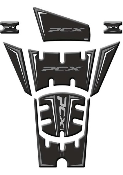 Honda Pcx 2025 Uyumlu Gri Orta Tankpad Koruma Set