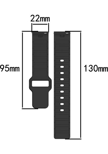 Honor Watch Gs Pro Uyumlu Kordon Kayış Silikon 22/132KRD Siyah modelleri